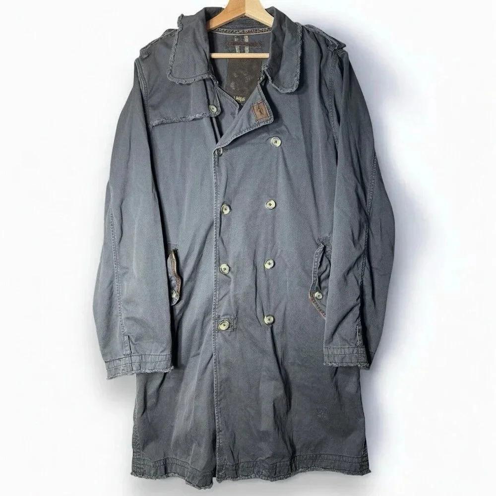 Men's Gray Duster Trench Coat